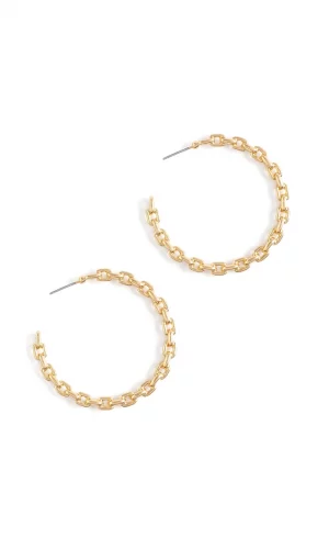 Neicy chain link hoop earrings in gold